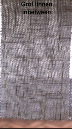 Test doorkijk grof linnen inbetween gordijnen