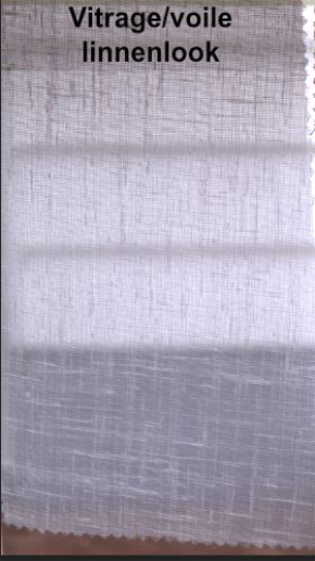 Transparantie test vitrage voile linnenlook