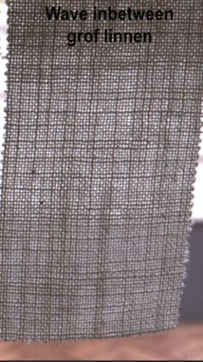Test transparantie wave inbetween grof linnen gordijnstof