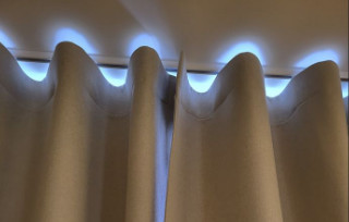 Waveplooi verduisterende of lichtdichte gordijnen slaapkamer